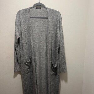 Fashion Nova Women's Long Gray Cardigan Sweater Size XL